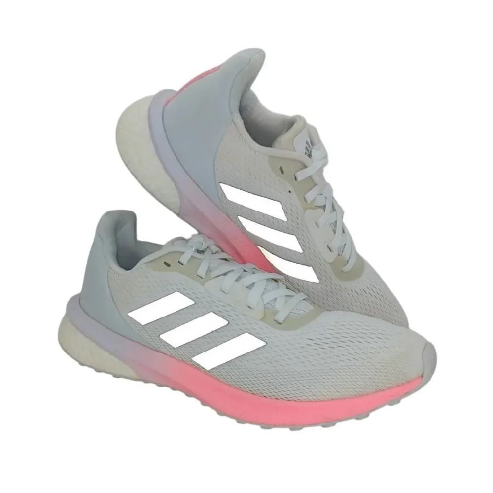 Adidas Astrorun Womens Pre-owned Light Gray & Pink Running Sneakers - sz. 7